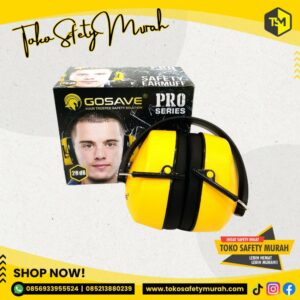 Earmuff Safety Gosave 28 dB Penutup Telinga 28dB Pelindung Kuping Alat Tutup Sumbat Anti Bising Ear muff Peredam Suara Bising #Jual Alat Pelindung Diri APD Alat Keselamatan Kerja K3