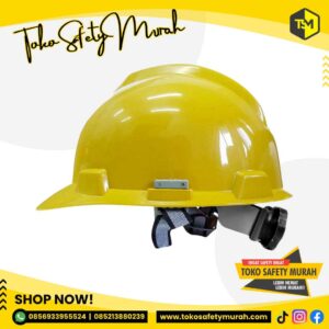Helm Subkontraktor Pekerja Umum Safety A3 Kuning + Inner Fastrack Putar + Tali Dagu #Jual Alat Pelindung Diri APD Alat Keselamatan Kerja K3