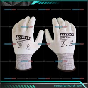 Sarung Tangan Palmfit Merk Hiro Palm Fit Glove Polyester Putih White #Jual Alat Pelindung Diri APD Alat Keselamatan Kerja K3