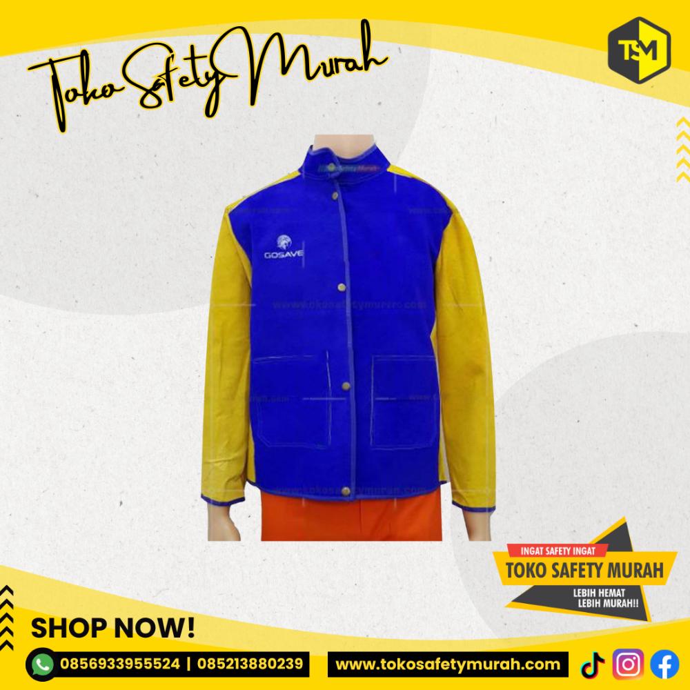 Baju Las Kulit ASLI GOSAVE / Welding Leather Jaket Las Tebal Safety #Jual Alat Pelindung Diri APD Alat Keselamatan Kerja K3