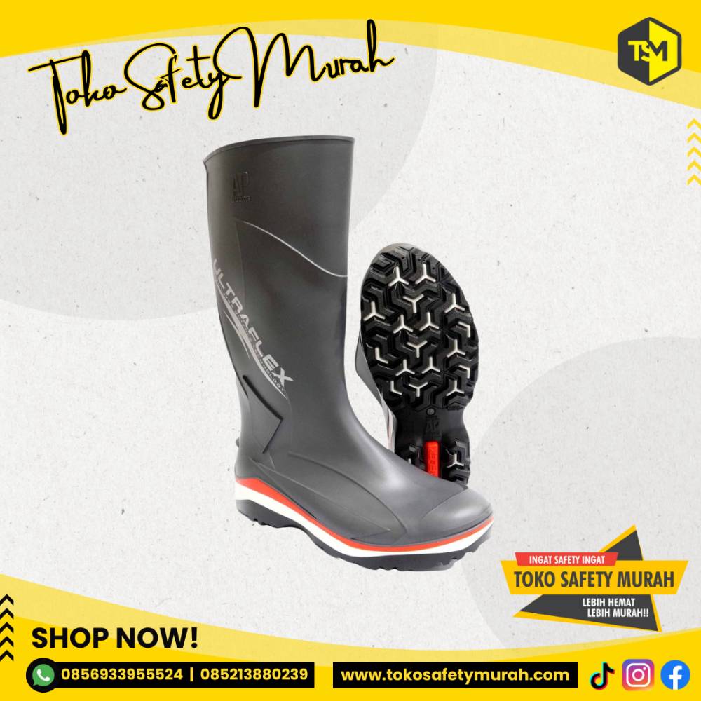 Sepatu Boot Tinggi Anti Air AP Ultraflex 2018 - Grey - Image 2
