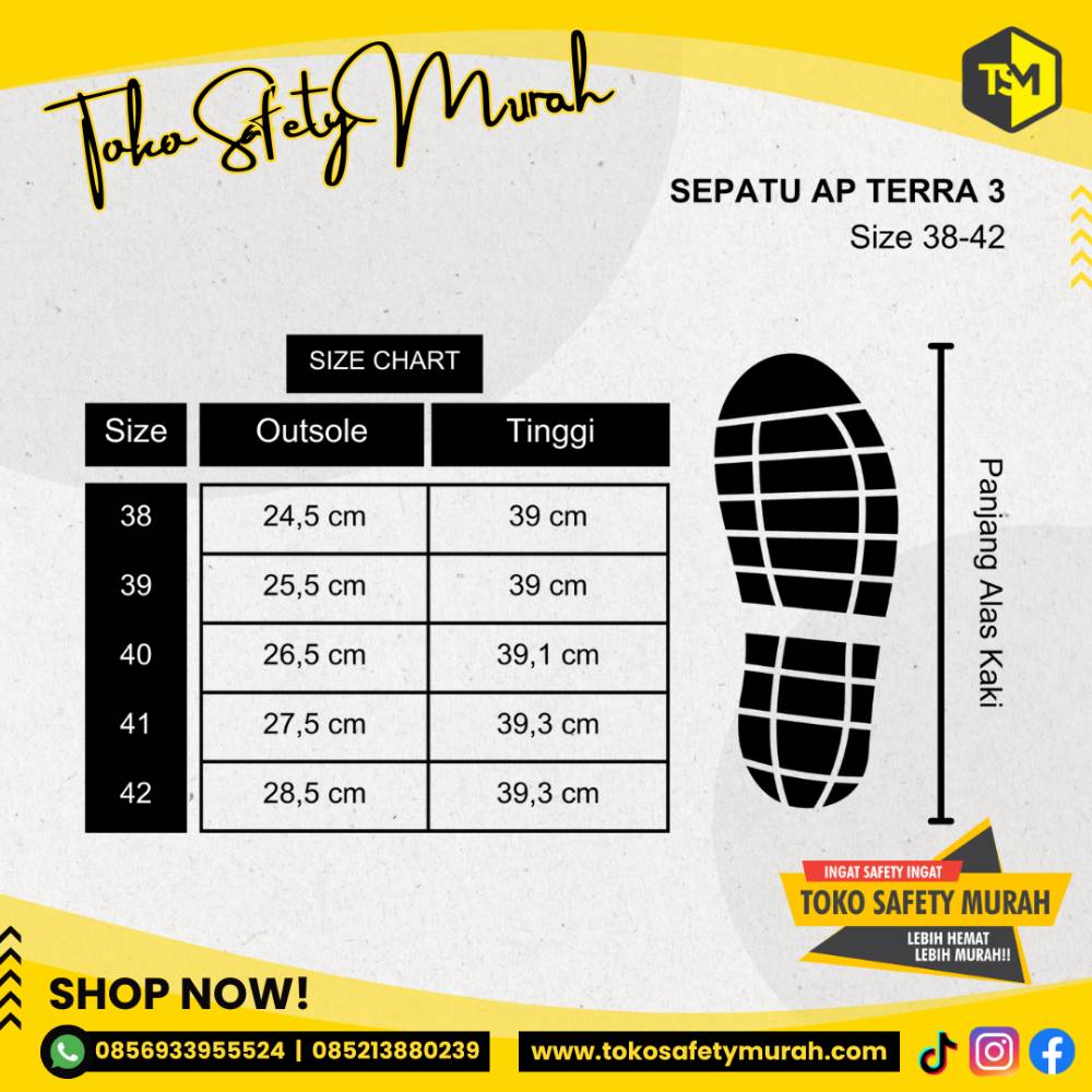 Sepatu Boot Tinggi PVC AP Boots Terra 3 Size 38-42 Merah - Image 4