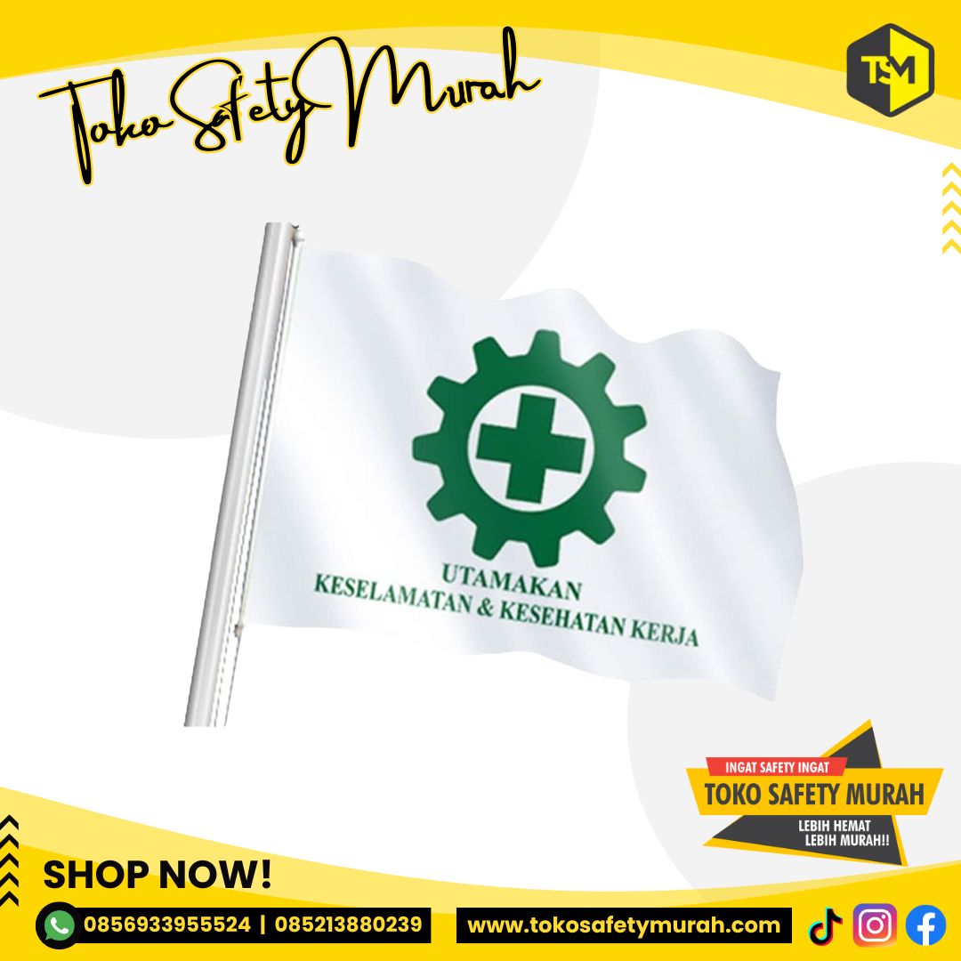 Bendera Safety K3 Standar Depnaker Kesehatan Keselamatan Kerja #Jual Alat Pelindung Diri APD Alat Keselamatan Kerja K3