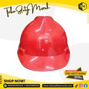 Helm Safety KSE K3 Officer Penutup Kepala Proyek A3 Merah Inner Biasa Murah #Jual Alat Pelindung Diri APD Alat Keselamatan Kerja K3