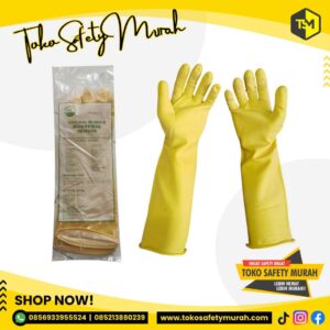 Sarung Tangan Karet Rubber Seagull 16" / Sarung Tangan Latex #Jual Alat Pelindung Diri APD Alat Keselamatan Kerja K3