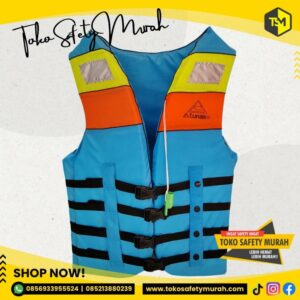 BAJU PELAMPUNG ATUNAS Biru Turkis ukuran L / LIFE VEST Tosca / LIFE JACKET ANAK DEWASA