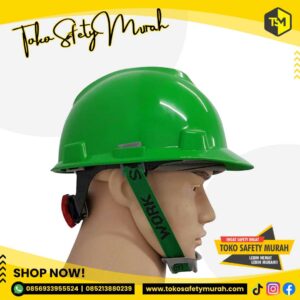 Helm MSA Hijau Helm Safety SNI MSA Lokal Plus Fastrack Helm Proyek Pelindung Kepala #Jual Alat Pelindung Diri APD Alat Keselamatan Kerja K3