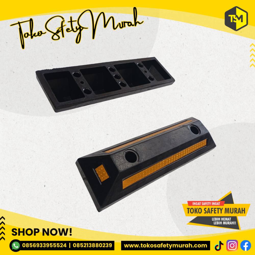 Wheel Stopper Murah / Pengganjal Ban Roda Ganjalan Mobil Batas Parkir - Image 2