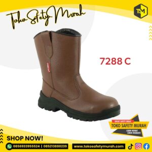 Sepatu Safety Tinggi Cheetah 7288 Cokelat Safety Boot Safety Shoes