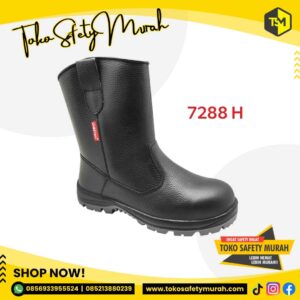 Sepatu Safety Boot Cheetah 7288H Safety Shoes Tinggi Warna Hitam