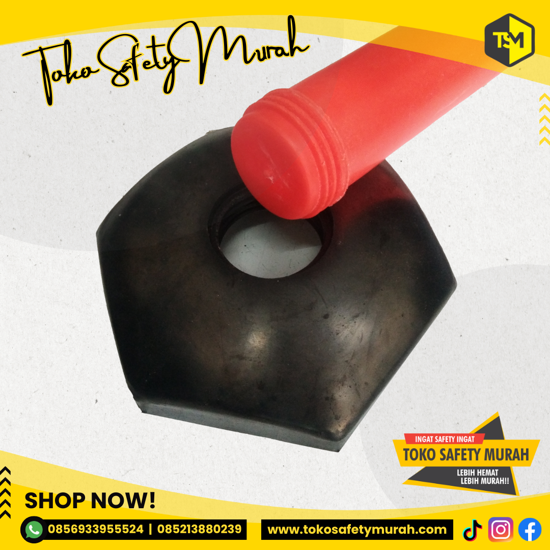 Stick Cone Plastik PVC Tinggi 110 cm Cool Monkey Pembatas Lalu Lintas Jalan Parkiran #Jual Alat Pelindung Diri APD Alat Keselamatan Kerja K3 - Image 3