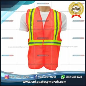 Rompi Proyek Kombinasi Scotlight Single Orange. Rompi Staff / Baju Safety #Jual Alat Pelindung Diri APD Alat Keselamatan Kerja K3