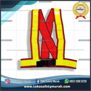 Rompi V Gesper Kombinasi Orange Scotlight Kuning Proyek #Jual Alat Pelindung Diri APD Alat Keselamatan Kerja K3