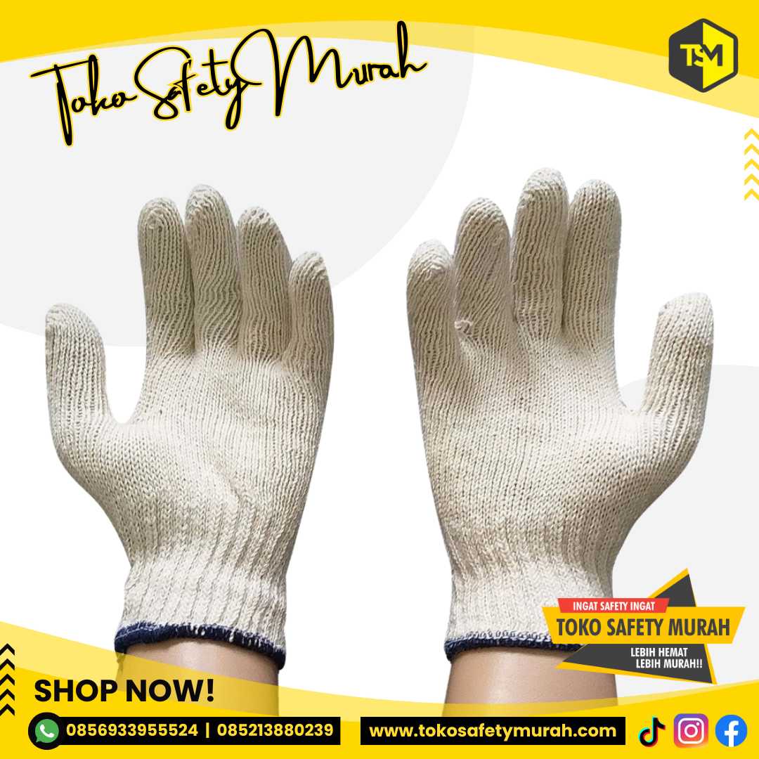 Sarung Tangan Kerja Rajut Benang 5 Tiger Murah Grosir B5 Working Industri Safety Proyek Mekanik bengkel #Jual Alat Pelindung Diri APD Alat Keselamatan Kerja K3 - Image 5