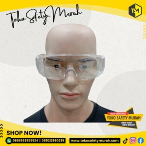 Kacamata Safety Goggles Bening Clear / Kacamata Medis / Kacamata Medis Lab APD