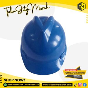 Helm Supervisor Electrical Kontraktor Pengawas / Pelindung Kepala A3 Biru Inner Biasa Murah #Jual Alat Pelindung Diri APD Alat Keselamatan Kerja K3