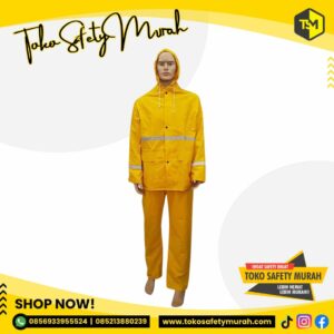 Baju Jas Hujan Setelan Baju Celana / Rainsuit Safety Scotlight K3 Proyek Motor bahan Kuat Anti Air