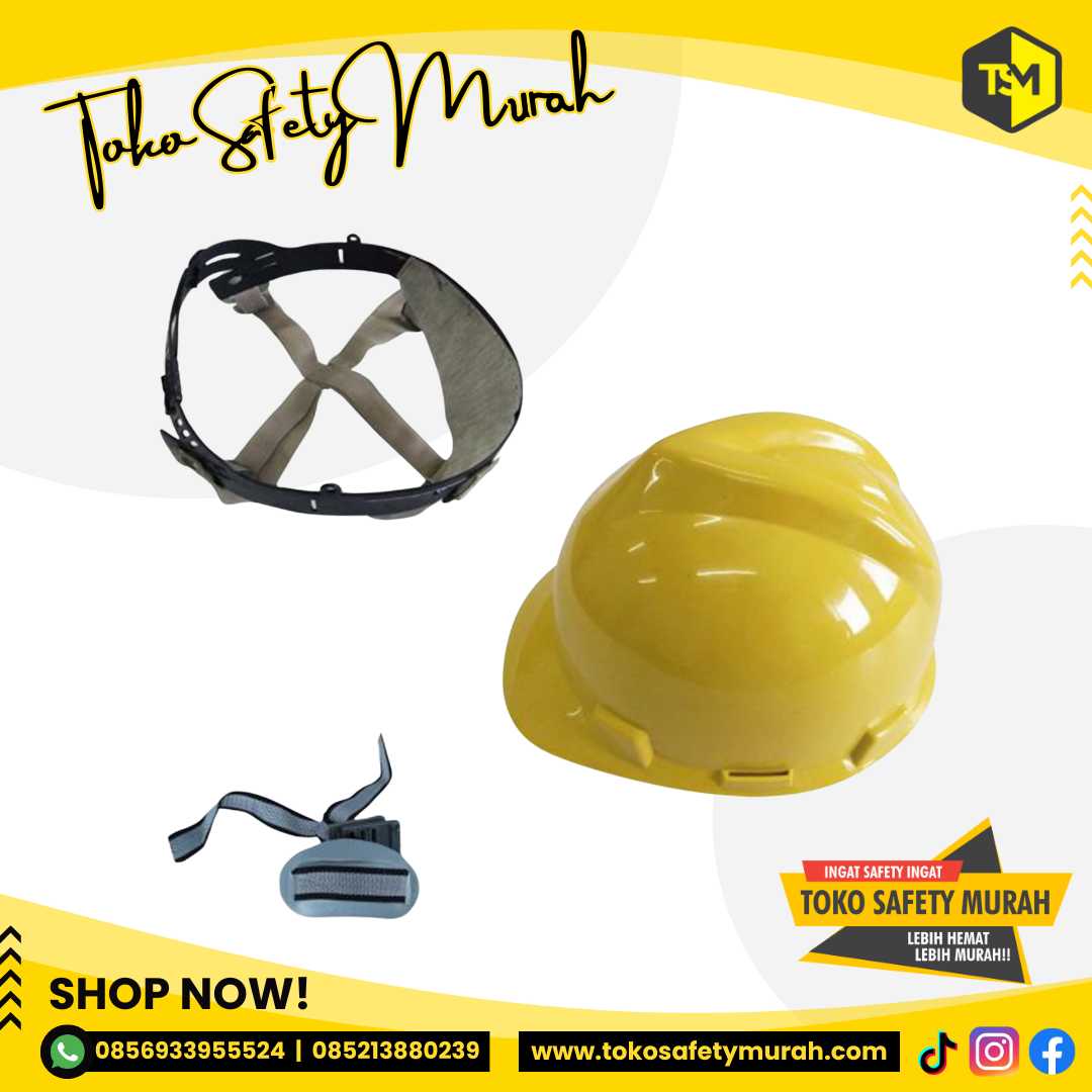 Helm Subkontraktor Pekerja Umum Proyek Safety Murah A3 Kuning Inner #Jual Alat Pelindung Diri APD Alat Keselamatan Kerja K3 - Image 2