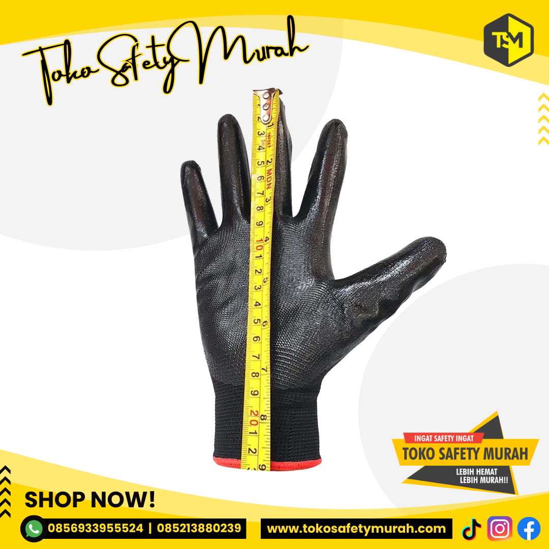 Sarung Tangan Kerja Anti Statis Palmfit PU Coated / Palm Fit Lapis Karet / Pelindung Tangan Safety Glove Mekanik Industri Proyek - Image 2