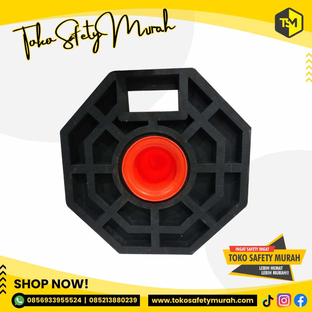 Stick Cone Alas Karet Rubber Single Scotlight Tiang Pembatas Jalan - Image 2
