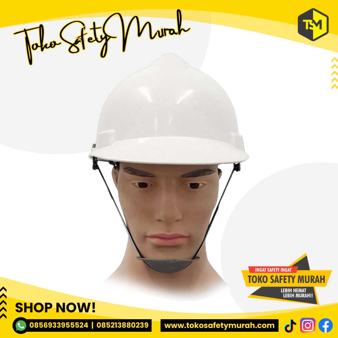 Helm Mandor Pengawas Manajer Insinyur / Tukang Proyek Murah A3 Putih Inner Biasa #Jual Alat Pelindung Diri APD Alat Keselamatan Kerja K3 - Image 2