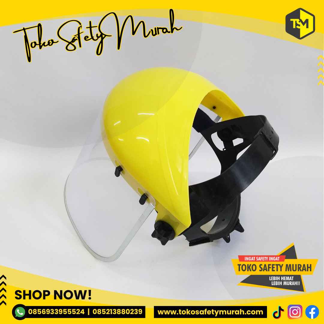 Helm Las Face Shield Pelindung Muka Wajah / Faceshield Gerinda Alat Safety Helmet APD - Image 4