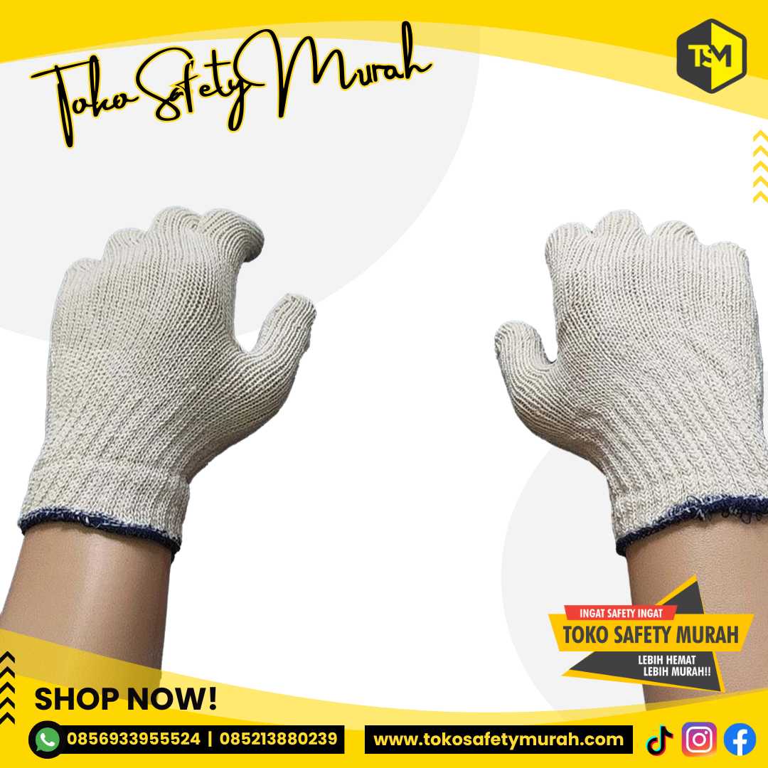 Sarung Tangan Kerja Rajut Benang 5 Tiger Murah Grosir B5 Working Industri Safety Proyek Mekanik bengkel #Jual Alat Pelindung Diri APD Alat Keselamatan Kerja K3 - Image 4
