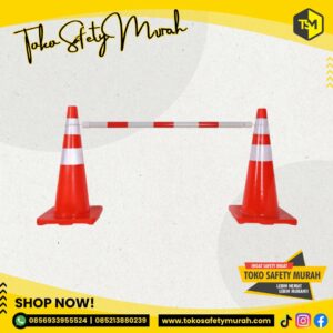 Traffic Cone Bar Palang Pengaman Jalan / Retractable Cone Bar / Stick cone bar pembatas kerucut