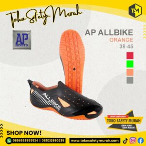 Sepatu Bikers Sepeda Anti Air Ap Boots All Bike - Orange