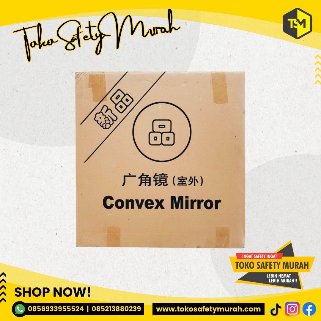 Convex Mirror 60cm Kaca Cembung Safety 60 cm Outdoor Simpang Jalan Cermin Tikungan Jalan Persimpangan - Image 5