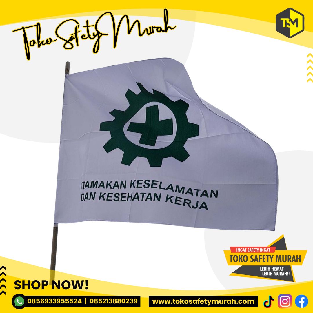 Bendera Safety K3 Standar Depnaker Kesehatan Keselamatan Kerja #Jual Alat Pelindung Diri APD Alat Keselamatan Kerja K3 - Image 2