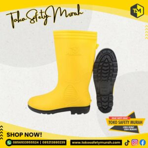 Sepatu Boots PVC Karet Tinggi Size 38-44 Sepatu Pabrik Industri Konstruksi Peternakan Perikanan