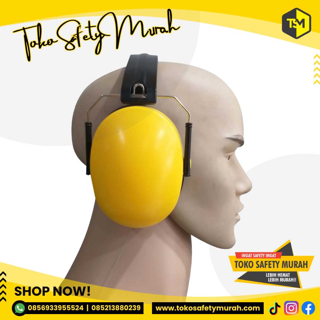 Ear Muff Telinga Kuping Nyaman Digunakan Adjustable / Earmuff Protector Headset Peredam Suara - Image 3