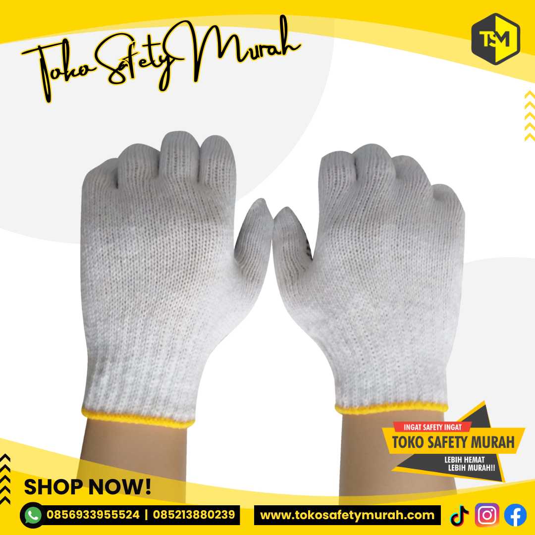 Sarung Tangan Bintik Hitam Tebal Dotting Hitam Matahari Murah Grosir #Jual Alat Pelindung Diri APD Alat Keselamatan Kerja K3 - Image 2