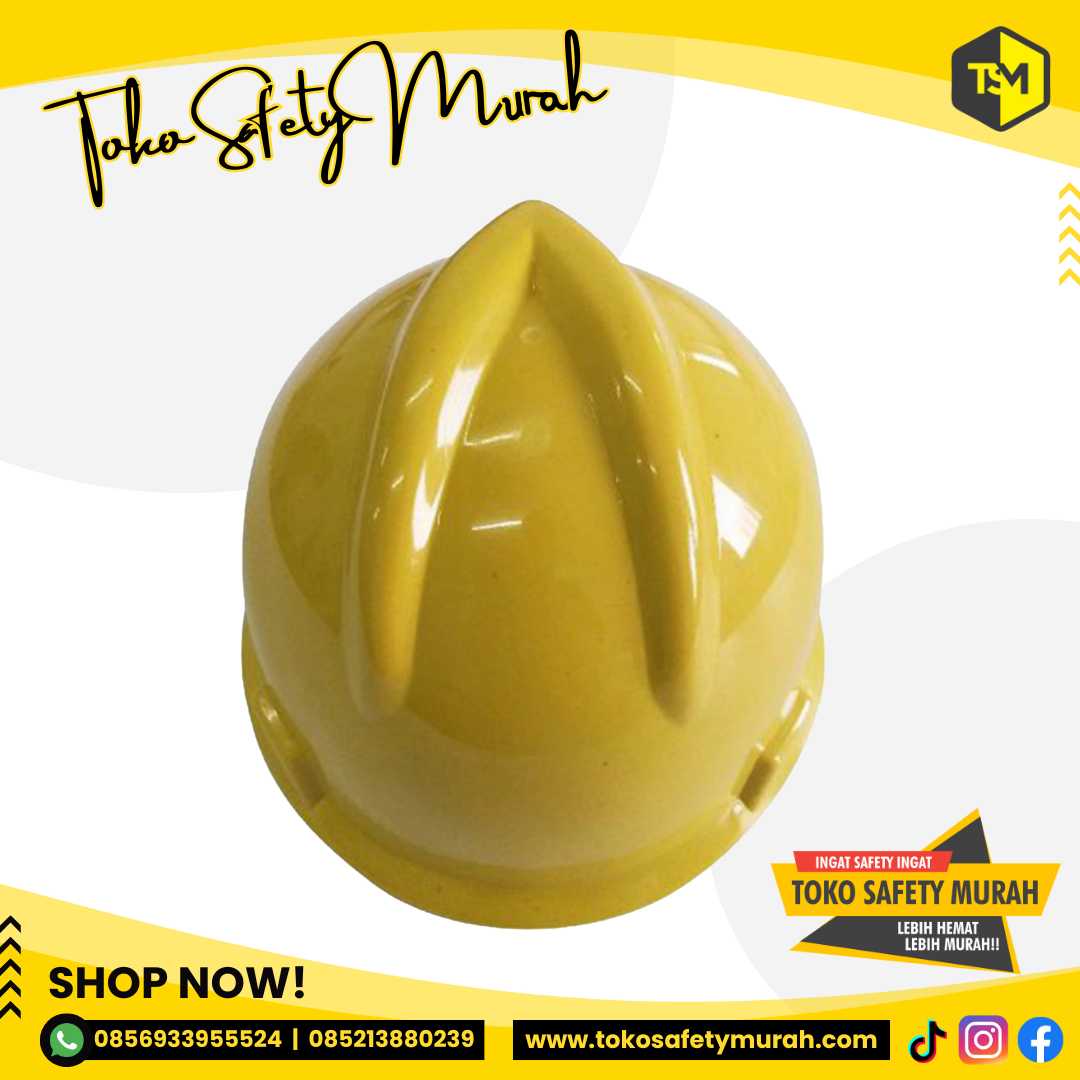 Helm Subkontraktor Pekerja Umum Proyek Safety Murah A3 Kuning Inner #Jual Alat Pelindung Diri APD Alat Keselamatan Kerja K3 - Image 3