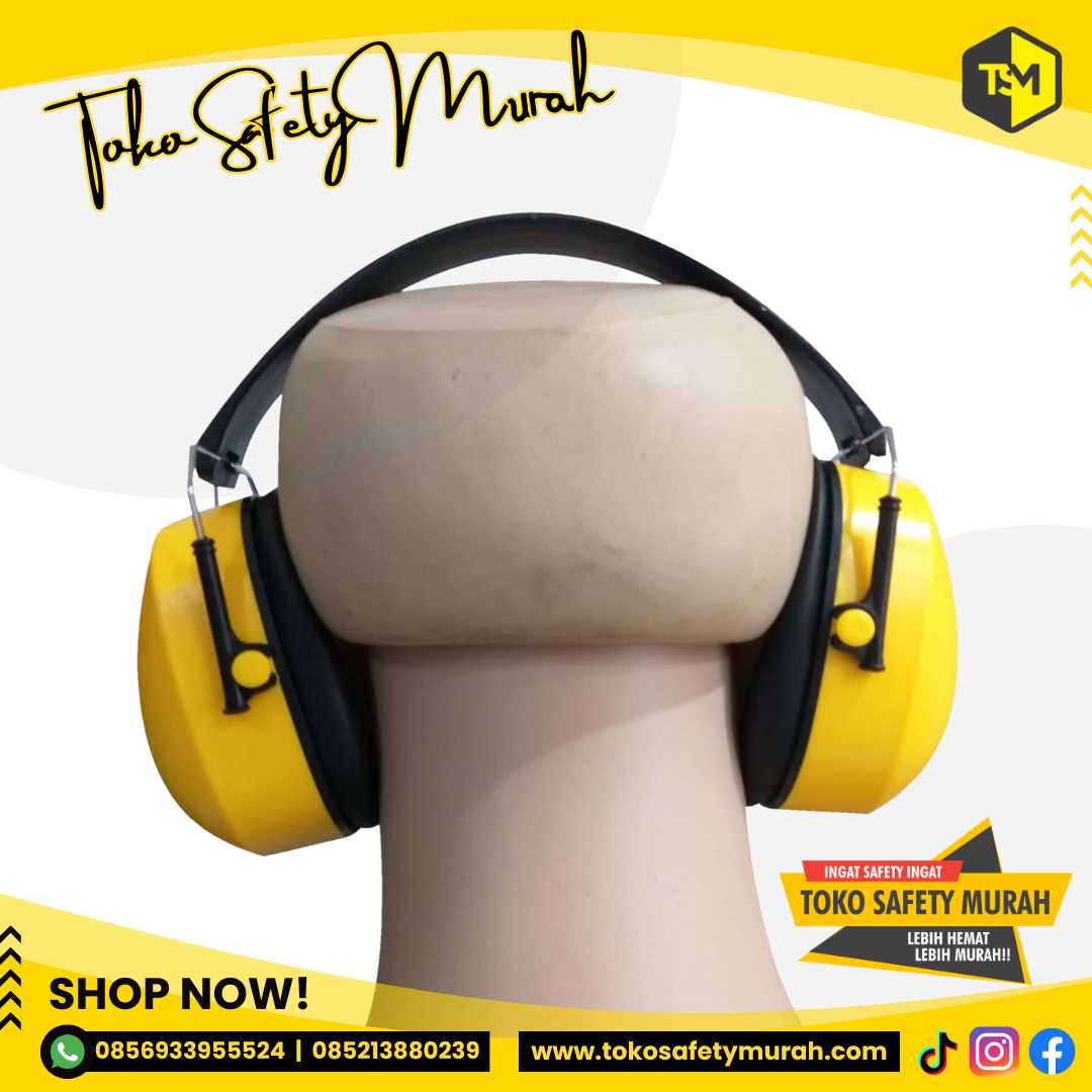 Ear Muff Telinga Kuping Nyaman Digunakan Adjustable / Earmuff Protector Headset Peredam Suara - Image 4