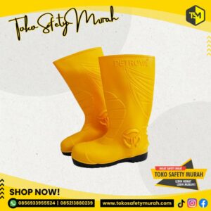 Sepatu Boot PETROVA Ultimate Steel Toe Ujung Besi Baja / PVC Kuning Safety Boots Yellow Alat APD #Jual Alat Pelindung Diri APD Alat Keselamatan Kerja K3