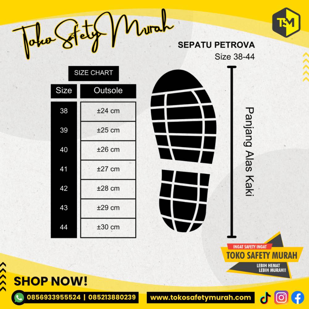 Sepatu Boot Safety Petrova Steel Toe Cap Midsole Besi Boots Toecap - Image 6