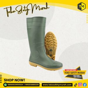Boot Tinggi TOYOBO Hijau Sepatu Boots Kokoh & Nyaman (Size 38-42)