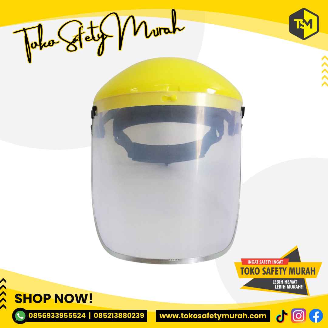 Helm Las Face Shield Pelindung Muka Wajah / Faceshield Gerinda Alat Safety Helmet APD
