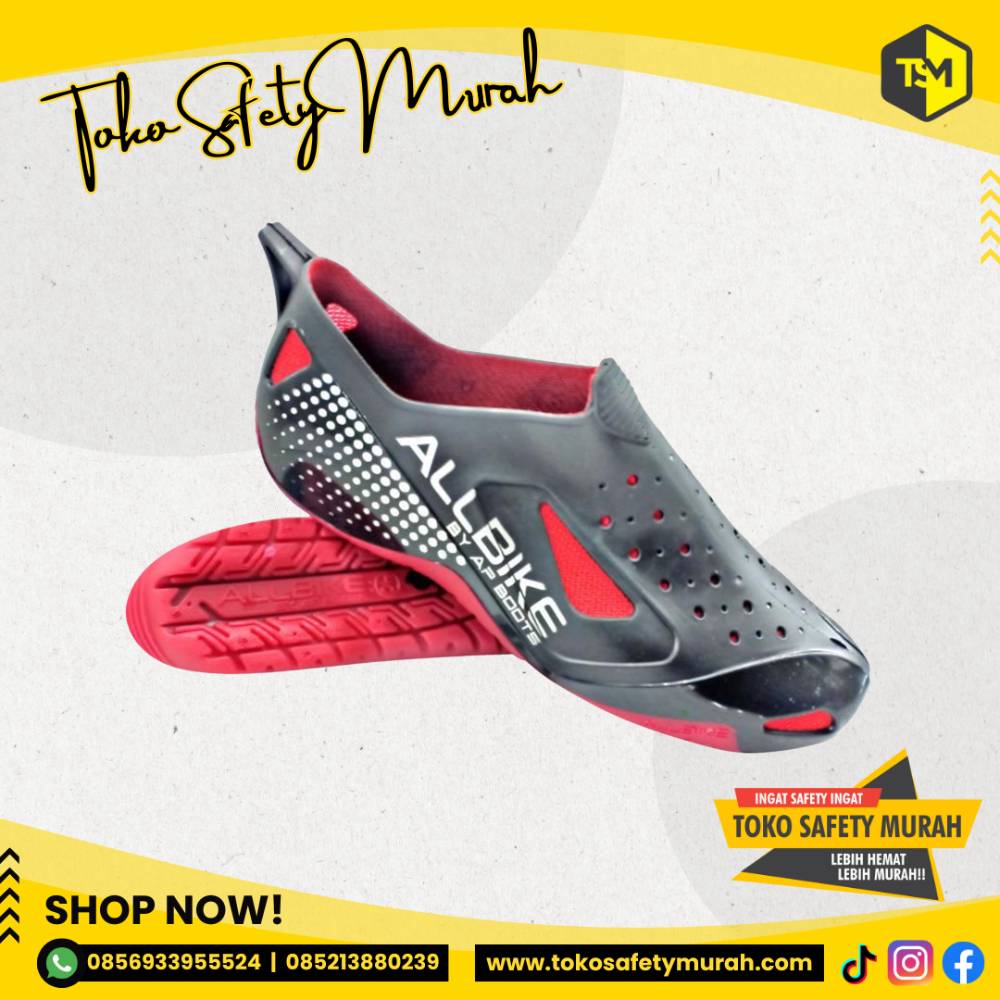 Sepatu Bersepeda Sepatu Kerja Boots Fashion All Bike Size 38-45 - Merah - Image 2