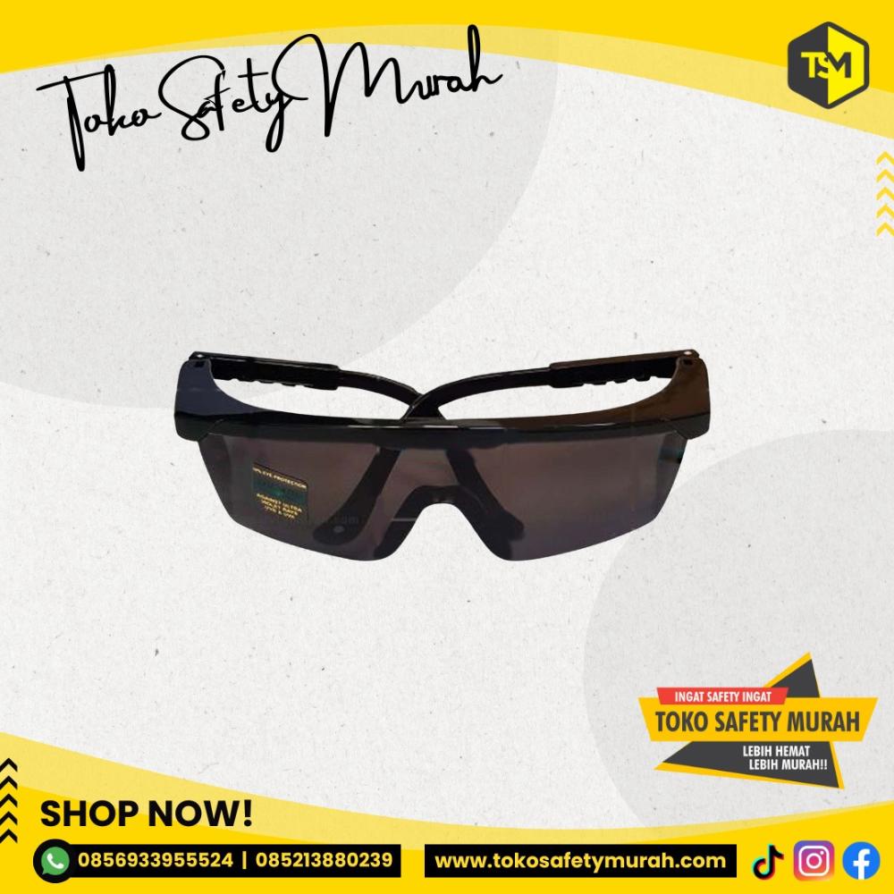 Kacamata Las Safety Hitam Black Clear BeSafe Kualitas Bagus Premium #Jual Alat Pelindung Diri APD Alat Keselamatan Kerja K3 - Image 2