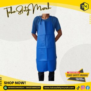 Apron Warna Warni PVC Waterproof Anti Air 90 cm Kulit Sintetis Leather