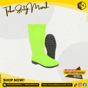 Sepatu Boot Hijau Scotlight Tinggi APD Proyek Kerja Konstruksi Perkebunan / Boots Karet PVC Hijau Scotlite Kuat Tahan Air