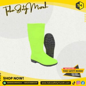 Sepatu Boot Hijau Scotlight Tinggi APD Proyek Kerja Konstruksi Perkebunan / Boots Karet PVC Hijau Scotlite Kuat Tahan Air