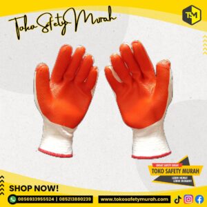 Sarung Tangan Safety SAS Latex Paling Tebal / Kaos Tangan Pelindung Kerja Tapak Karet Anti cut