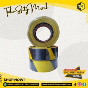 Garis Polisi Kuning Hitam / Police Line FSA / Barricade Tape Pembatas Galian Jalan Proyek 2 inch 2" x 300 meter Safety Line