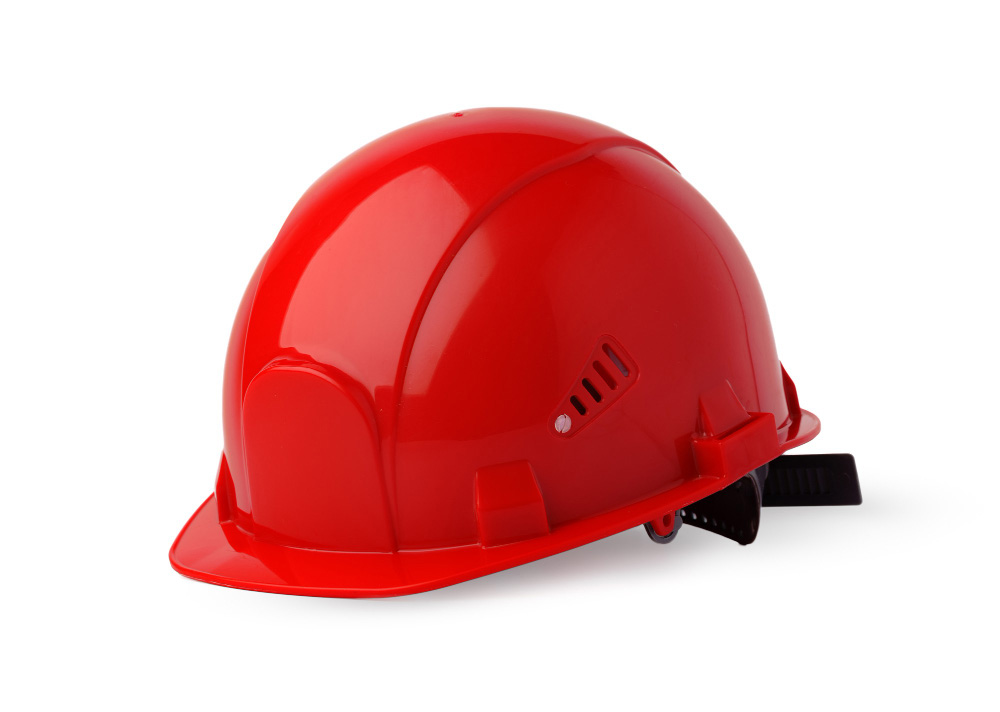 gambar helm proyek merah