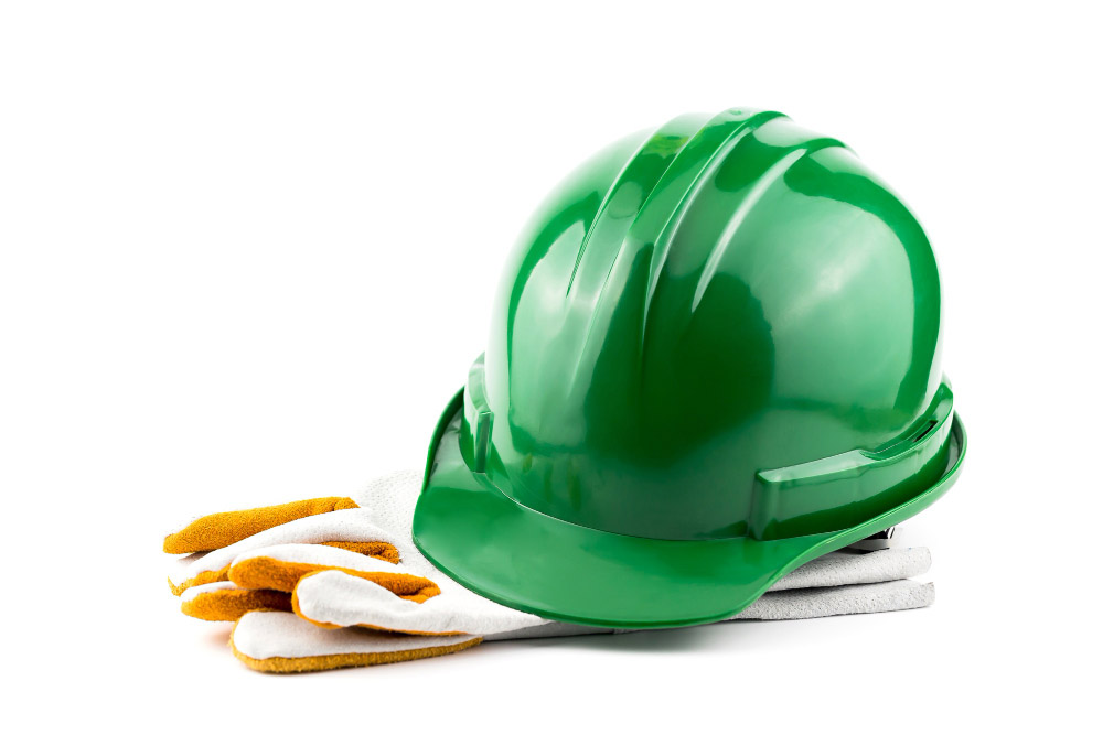 gambar helm proyek safety hijau